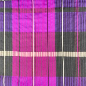 LINO A RIGHE VIOLA E FUCSIA