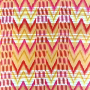 SETA STAMPA NAVAJO GIALLA E ARANCIO