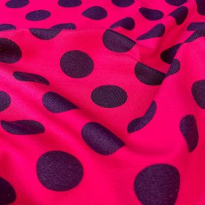 Felpa Certificata GOTS fucsia a pois