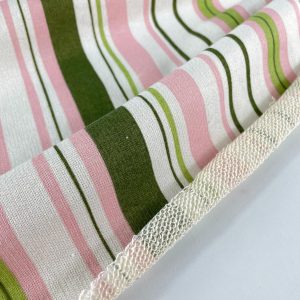 Felpa Certificata Oeko-Tex a righe verde e rosa