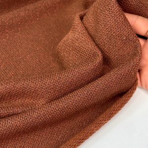 Felpa lurex bronzo Certificata GOTS