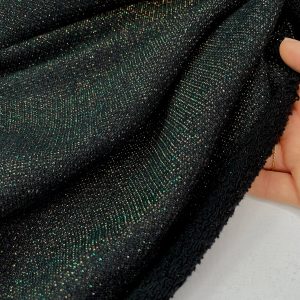 Felpa lurex in nero Certificata GOTS morbidissima perfetta per felpe e pantaloni