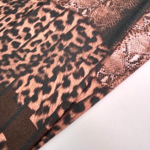 Maglina animalier a pannelli color cioccolato