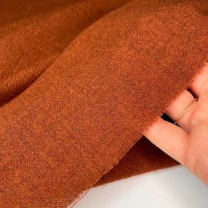 Mussola in lana Certificato Oeko-Tex color ruggine