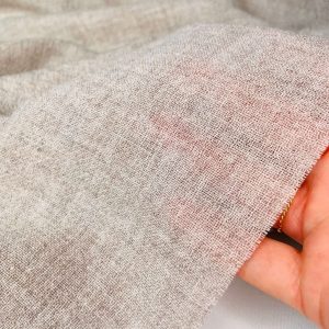 Mussola in lana Certificato Oeko-Tex tortora