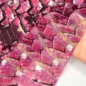 SETA ELASTICIZZATA STAMPA ASTRATTA