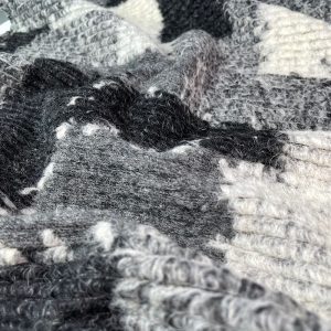 MAGLIA IN LANA GRIGIO MELANGE PATCH