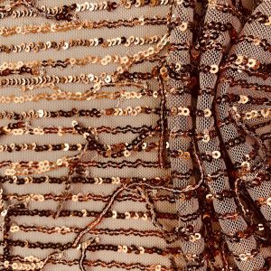 MICRO PAILLETTES BRONZO CON FRANGE