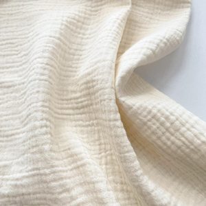 Mussola ecru con Certificazione Oeko-Tex e GOTS