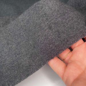 Mussola in lana grigia Certificata Oeko-Tex