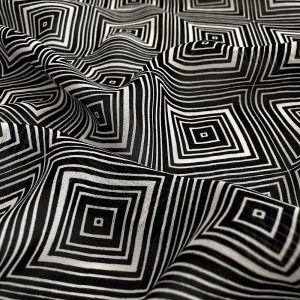 Viscosa geometrica con quadrati in bianco e nero