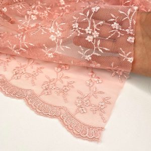 PIZZO BASE TULLE ROSA SMERLATO