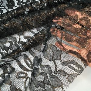 PIZZO BASE TULLE NERO SPALMATO