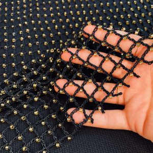 RETE IN MAGLIA CON PERLINE