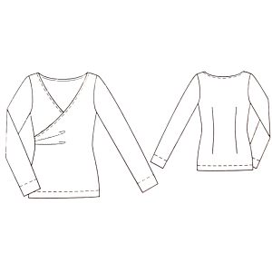 MAGLIA A PIEGHE INCROCIATA CARTAMODELLO TAGLIE 36 - 44