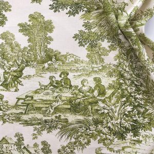 TOILE DE JOUY VERDE ACIDO H180