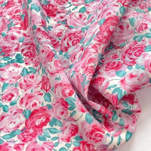 RASO DI COTONE ROSE INGLESI