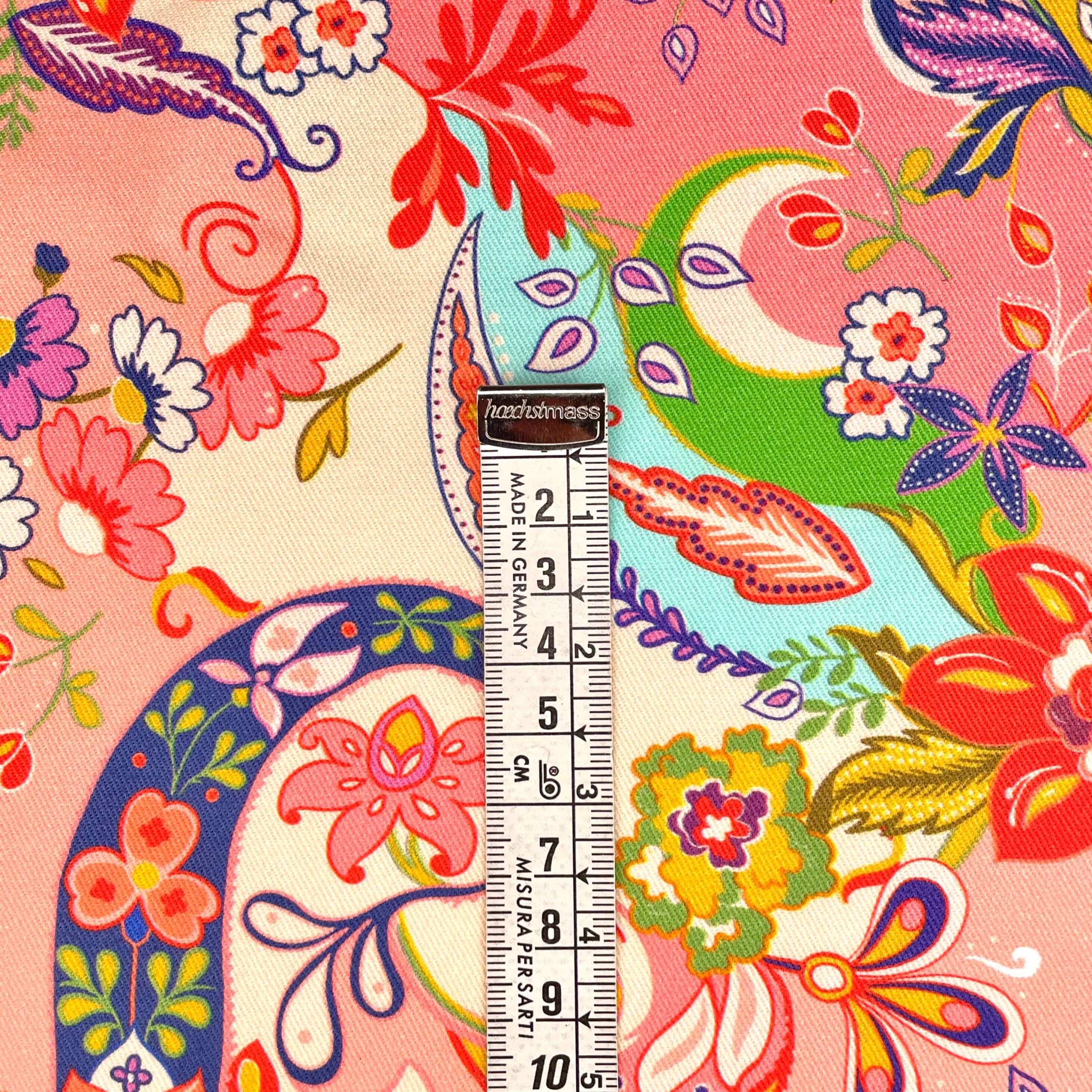GABARDINE COTONE STAMPA PAISLEY COLORATO - immagine 3