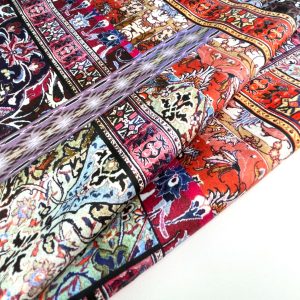 COTONE STAMPA ETNICA CON BORDI