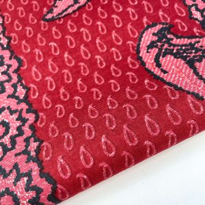 CALDO COTONE STAMPA PAISLEY ROSSA