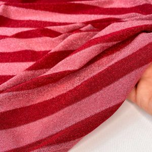 Maglina lurex a righe rosa e rosse