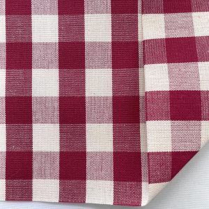 COTONE A SCACCHI 15 MM BORDEAUX